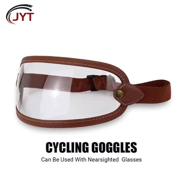 Casque de moto en fibre de verre intégral style vintage certifié DOT, casque rétro Cafe Racer Cruise