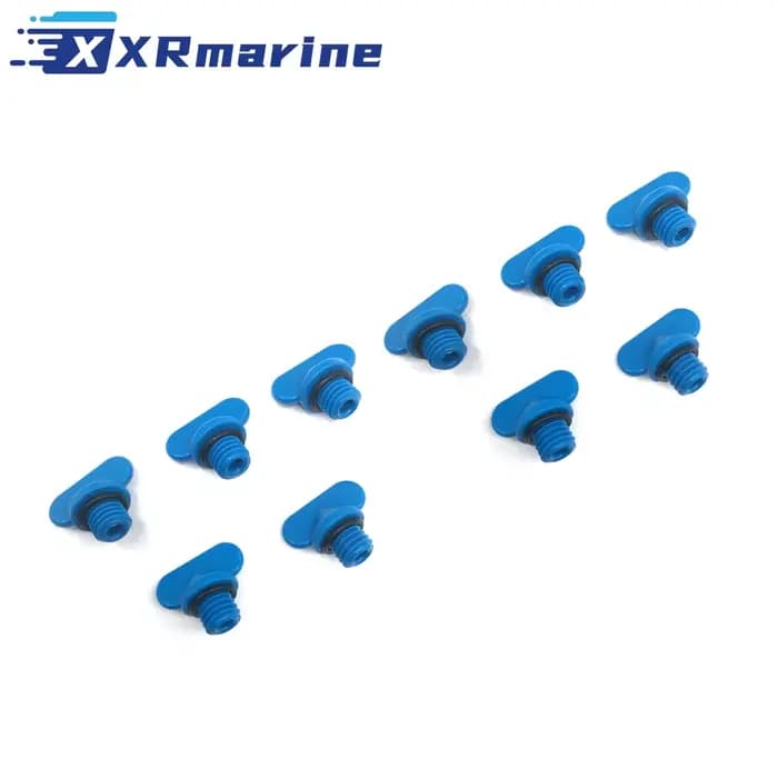 Bouchon bleu de vidange d'eau pour collecteur d'échappement, 10 paquets, pour MerCruiser 22- 806608 