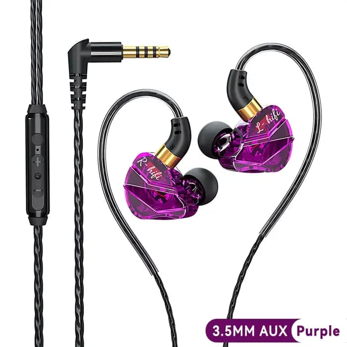 Écouteurs filaires hi-fi 3.5MM AUX/Type C Jack 9D Surround avec micro intra-auriculaires casques de 