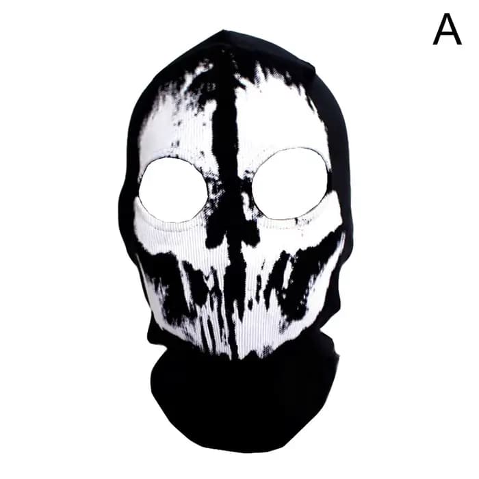Cagoule de moto à imprimé crâne pour homme, masque intégral, capuche de motard, doublure de casque, 
