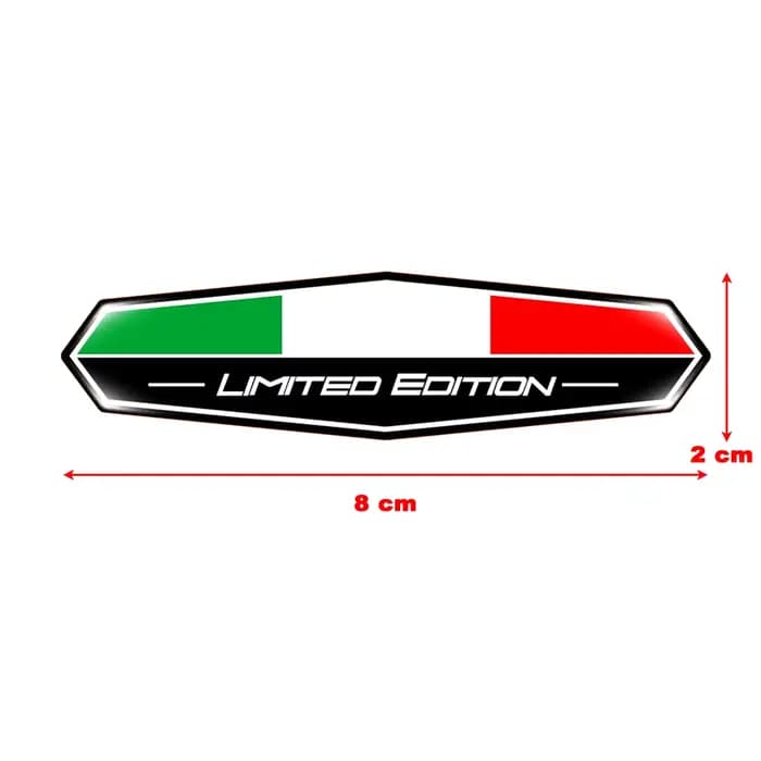 Autocollant 3D en époxy drapeau italien, autocollant réfléchissant pour moto, scooter, carrosserie d