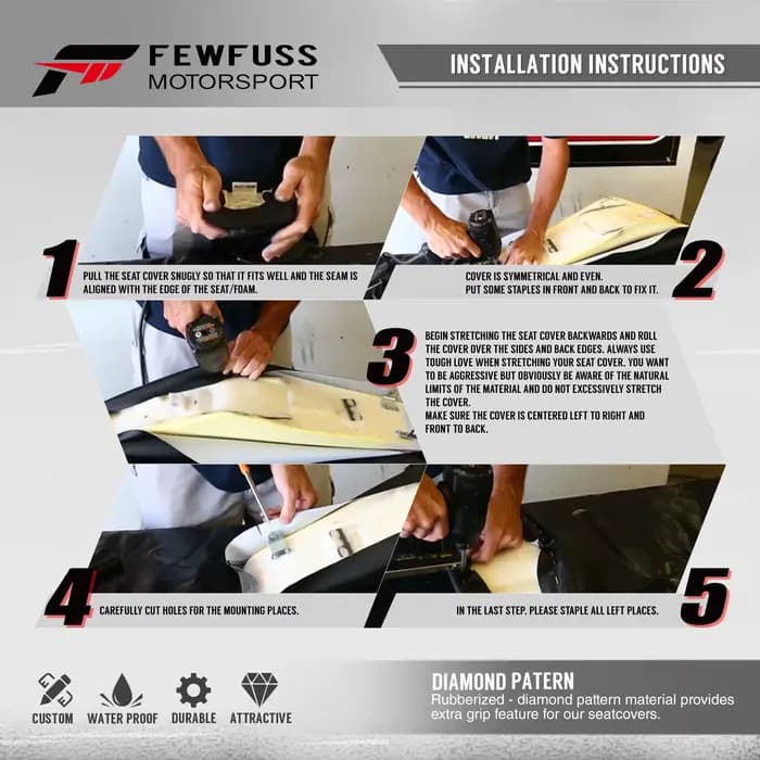 FEWFUSS coussin de siège de moto housse de siège étanche pour KTM Husqvarna SUZUKI HONDA SXF KXF CRF