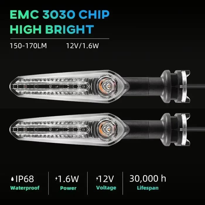 Clignotant LED pour YAMAHA MT07, Tenere 700, XJ6, FZ6, MT09, Tracer 900, MT10, MT03, FZ25