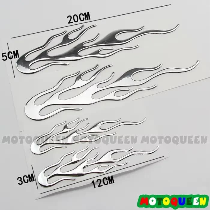 Autocollants 3D flamme feu moto PVC décalcomanies réservoir Pad casque coque vent côté couverture bo