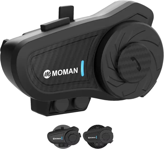 Intercom pour casque de moto Moman, assistant vocal AI mains libres, étanche IP65, système de commun