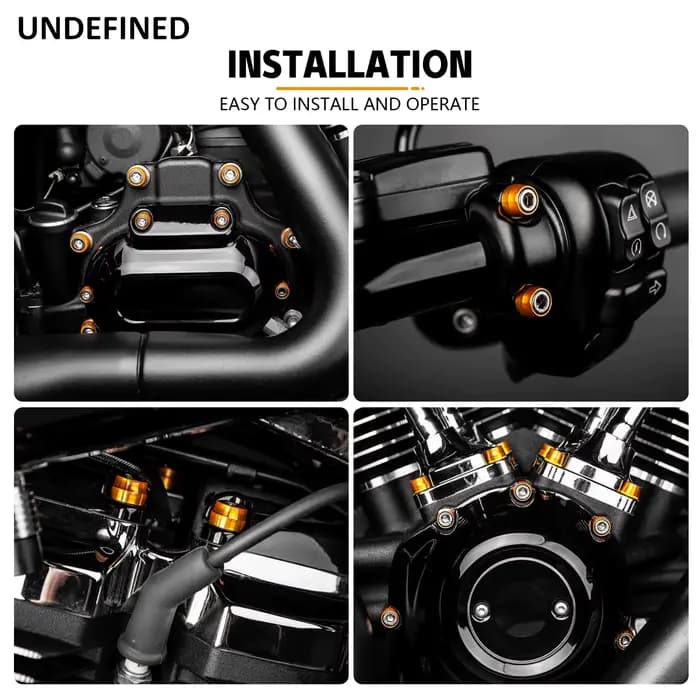 Pour Harley Touring Dyna Sportster Softail Street Bob Twin Cam 1/4 "10 pièces capuchon de tête de bo