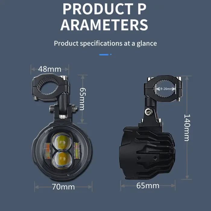 Phare antibrouillard auxiliaire LED universel pour voiture et moto, lampe de conduite, budgétaire de
