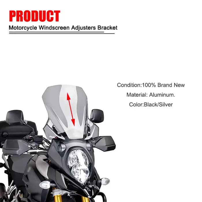 Pour SUZUKI V-STORM 650 DL650 Pare-Brise Ajusteurs Moto CNC Pare-Brise invite ket V STDean 650 DL 65