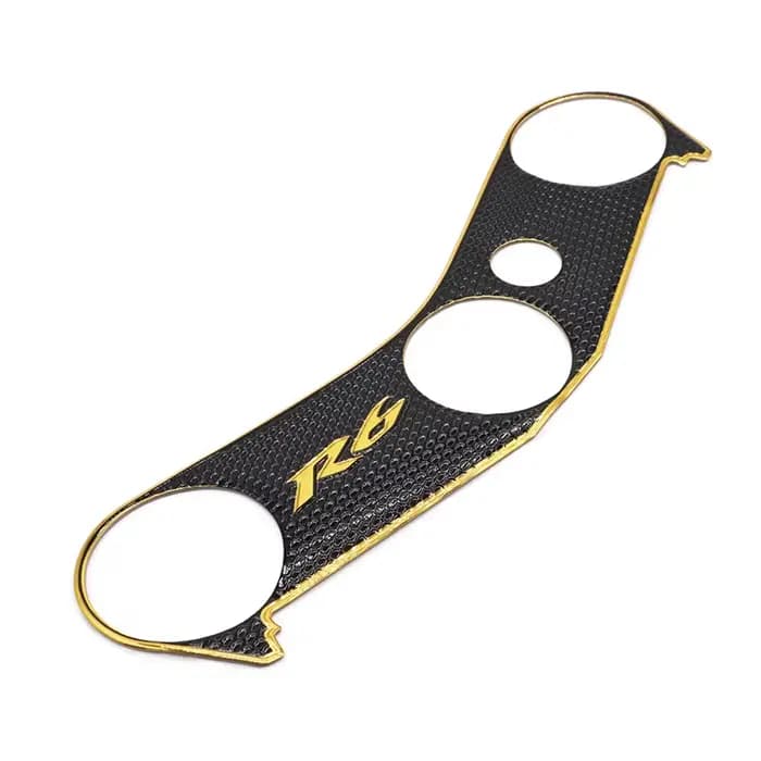 Autocollant de protection en plastique souple pour moto, Triple arbre, pince supérieure, extrémité a
