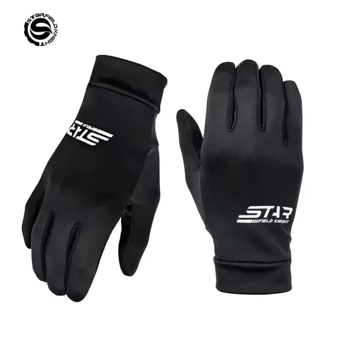 Gants de moto d'hiver et d'été, doublure intérieure en soie glacée noire, respirant, Absorption de l