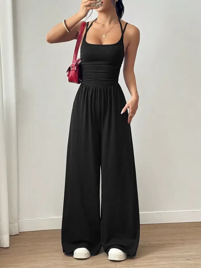 Combinaison décontractée 2026, style simple, combinaisons pour femme, pantalon large et ample, vêtem