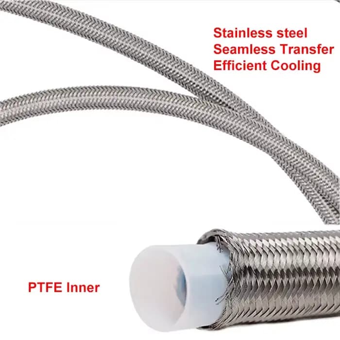 Tuyau d'alimentation d'huile Turbo universel tressé en acier inoxydable, 12 "24" 36 "48" 60 ", Kit d