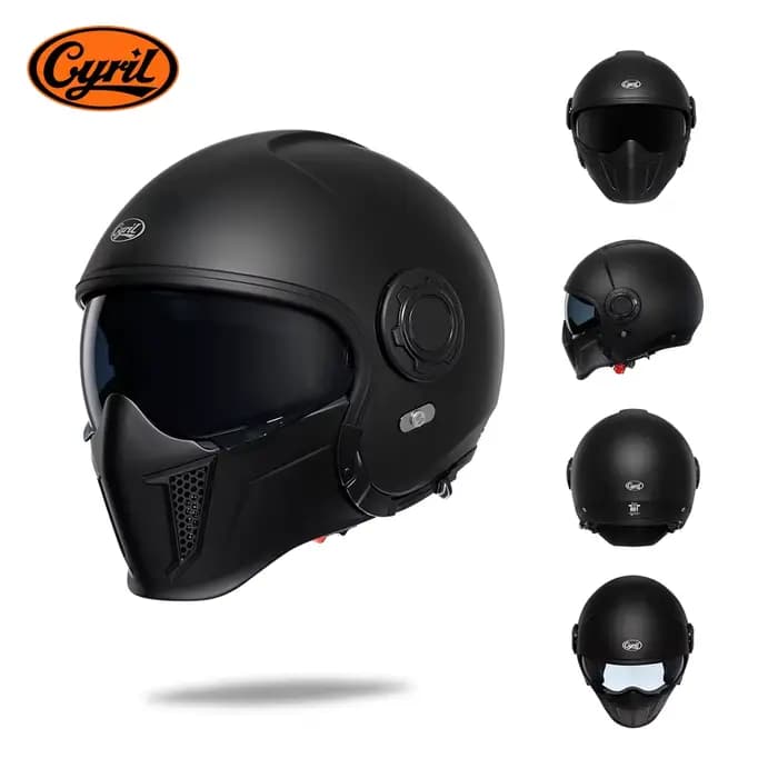 Casques de moto intégraux avec visières rétractables, casque modulaire léger à face ouverte pour hom