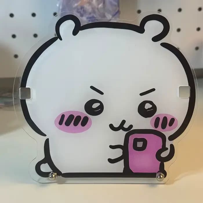 Support à lunettes Kawaii Chiikawa en matériau lisse, organisateur de bureau créatif et pratique, dé