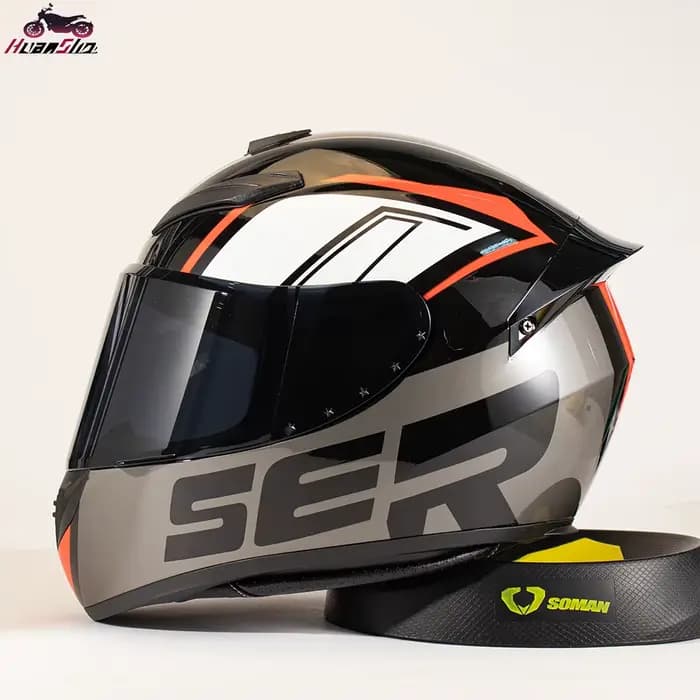 Casque de moto intégral - Certification DOT pour le dernier kart de descente de course pour hommes e