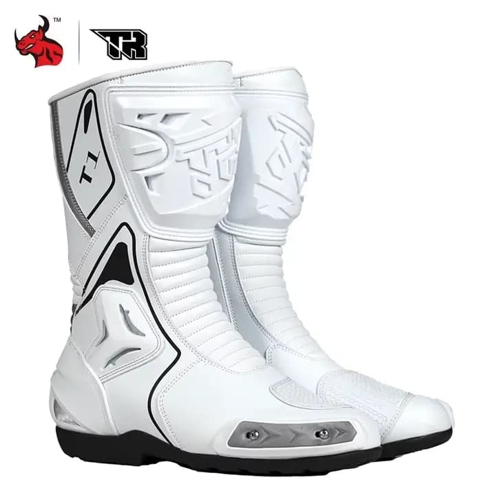 Bottes de motocross unisexes, semelle en caoutchouc antidérapante, protège-cheville en TPU, concepti