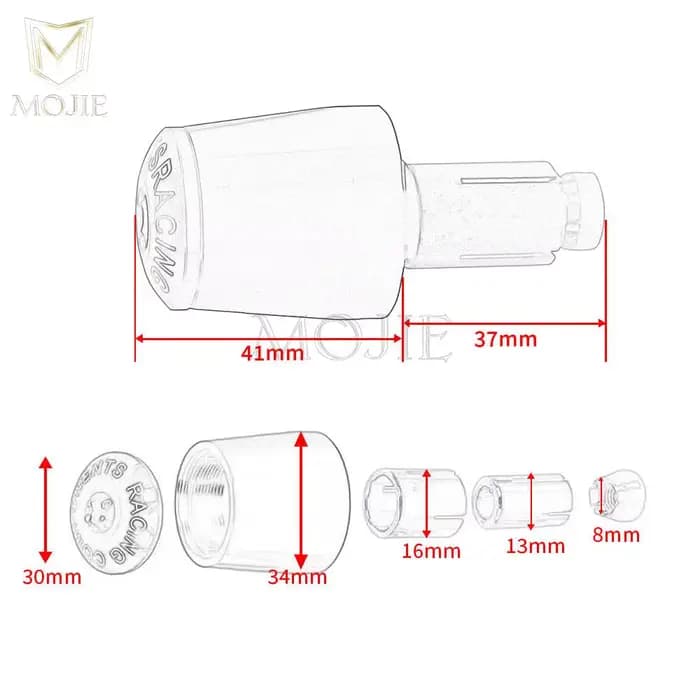 Poignées de Guidon de Moto, Capuchons Curseur pour Honda CBR 125 150 250 300 400 500 600 650 900 929