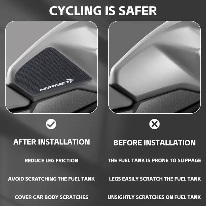 Autocollants antidérapants latéraux de Protection en caoutchouc pour réservoir de moto, adaptés à la