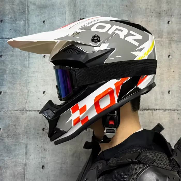 Casque de moto tout-terrain, pour motocross, ATV, dirt bike, pour course de descente, DOT
