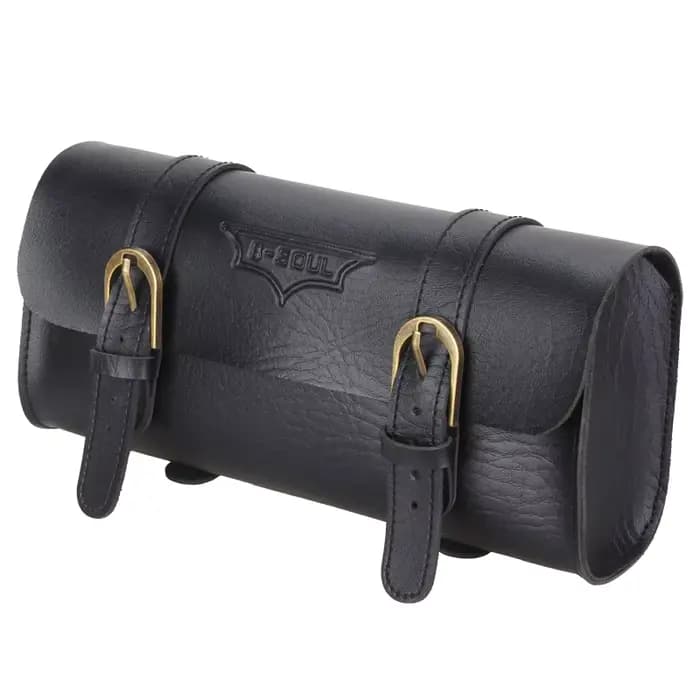 selle guidon rouleau fourche fait main en cuir PU