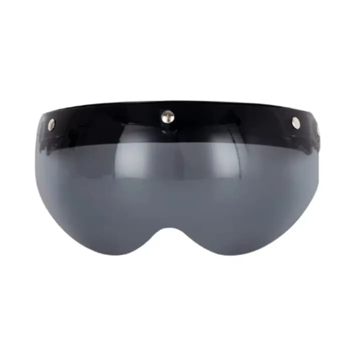 Bouclier de lentille de visière coupe-vent à 3 boutons-pression pour casques de moto rabattable face