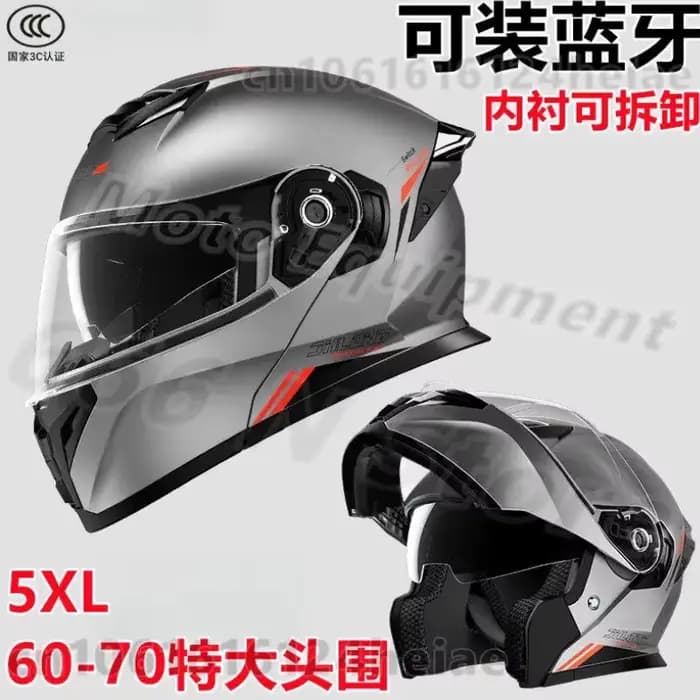 Casque de sécurité pour moto 5XL 6XL 7XL, casque rabattable pour hommes et femmes, quatre saisons, s
