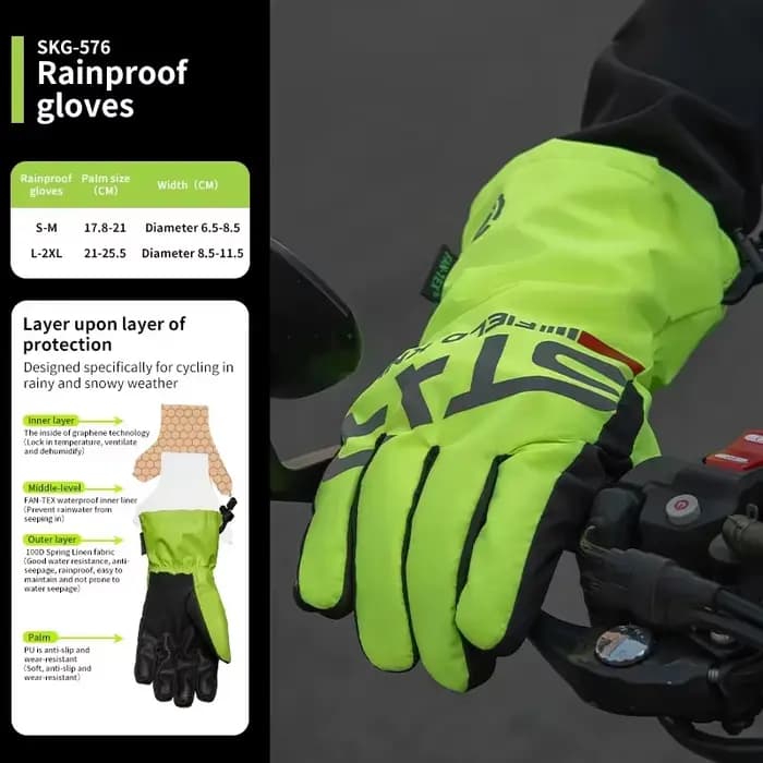 Housses de gants de moto imperméables pour écran tactile, gants anti-pluie pour la conduite par tous