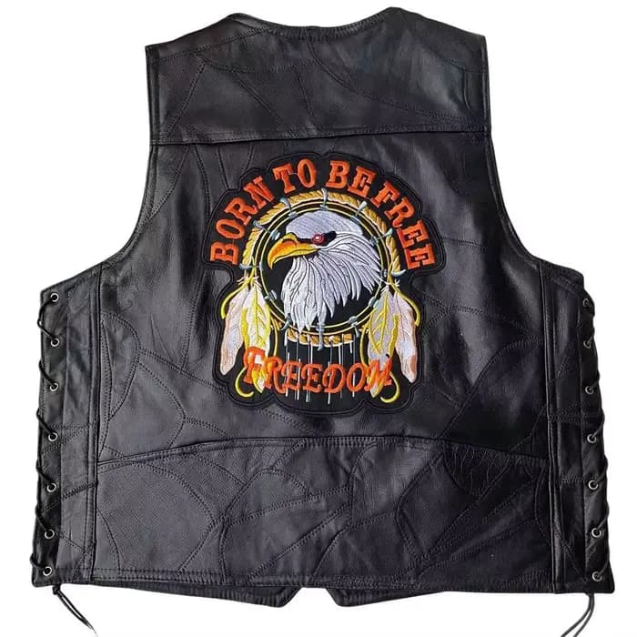 Veste sans manches pour hommes, nouvelle mode en cuir Rock Punk, gilet de moto brodé, Costume de Cos