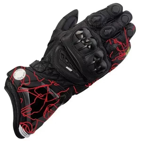 Gants de moto en cuir Alpine pour la course GP, la conduite sur circuit, anti-chute, respirants, pou