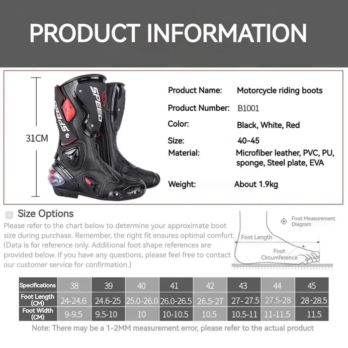 Riding Tribe hommes Moto bottes Moto course Motocross tout-terrain Moto Moto chaussures Botas Moto b