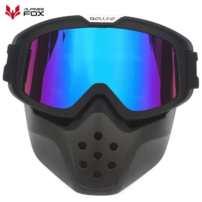 Lunettes de Motocross anti-poussière Ski Sports de plein air Moto masque modulaire détachable lunett