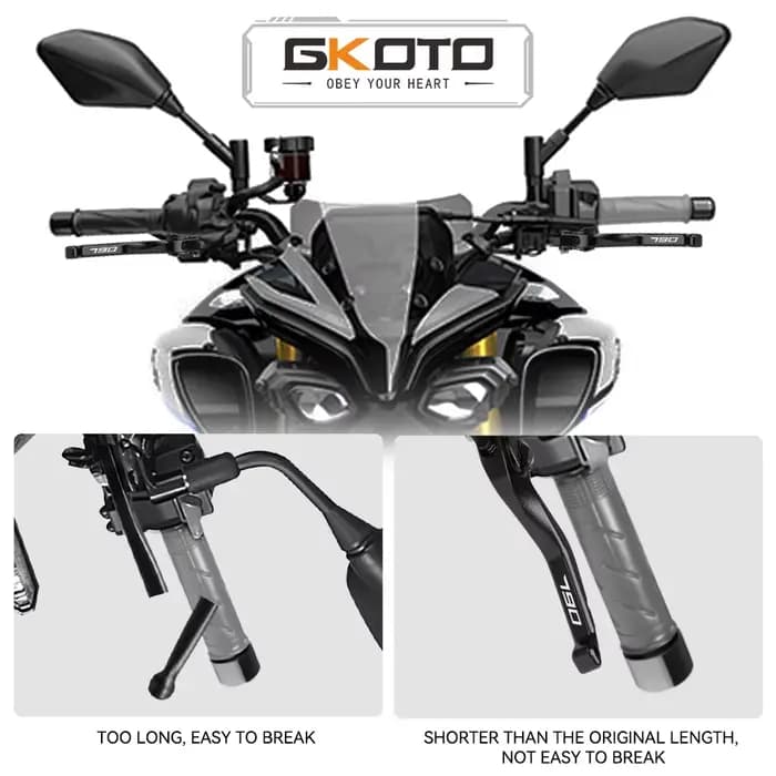 Pour KTM 790 Duke 2018 2019 2020 2021 DUKE790 2021 moto CNC en aluminium levier court réglable levie