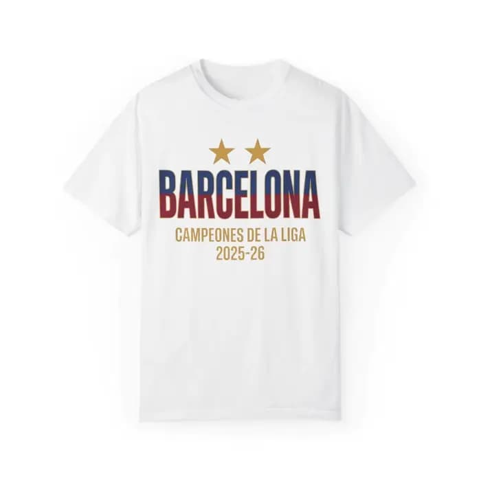 T-shirt unisexe en coton coupe ample à col rond et manches courtes – Collection Été 2026 Barcelone C
