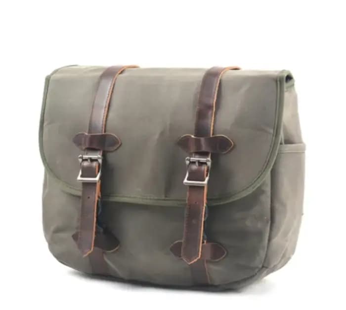 Sac latéral en toile teintée pour moto, sac de moto vintage, sac de vélo extérieur, batik, avertir