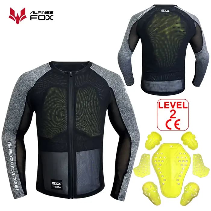 Veste de moto pour hommes, armure corporelle respirante d'été pour Motocross, veste de course élasti