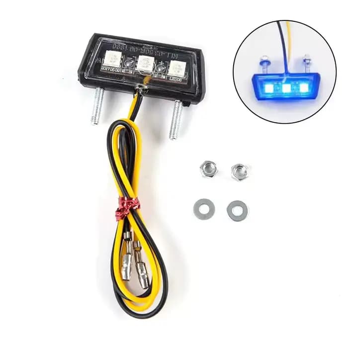 Lumière LED étanche pour plaque de planificateur de moto, modification, 12V