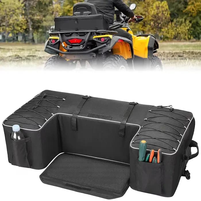 Sacoche de selle de moto tout-terrain, sac de rangement arrière pour moto, VTT et quad