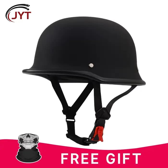 Casque de moto demi-visage pour hommes et femmes, style allemand, approuvé par le DOT, vintage, 1/2,