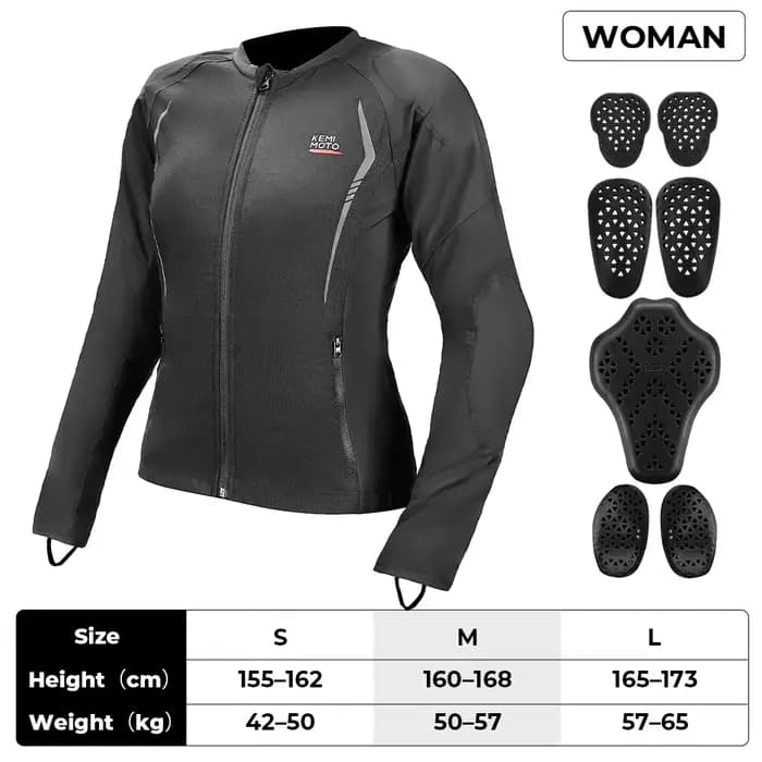 Blouson de protection moto homologué CE, respirant en maille, 7 protections souples et flexibles ant