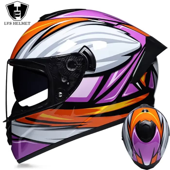 Casque de moto professionnel à double objectif, pour course, cross country, visage complet, approuvé