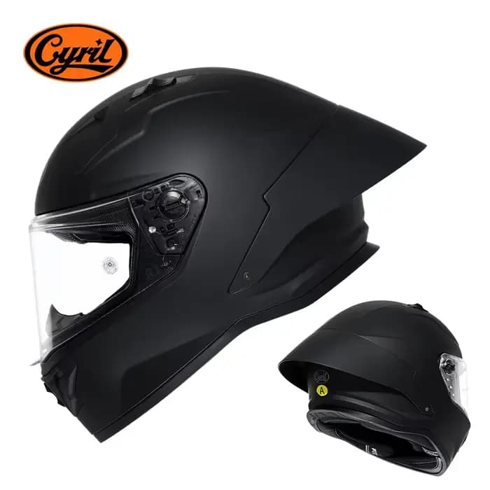 Casque de moto intégral CYRIL R1-PRO, casque de motocross avec lentille magnétique, casque homologué