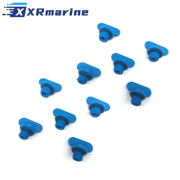 Bouchon bleu de vidange d'eau pour collecteur d'échappement, 10 paquets, pour MerCruiser 22- 806608 
