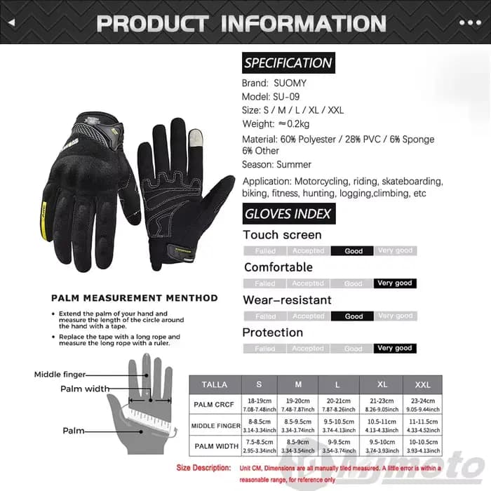 Gants de moto de course respirants à doigt complet, gants portables antidérapants de qualité élégamm