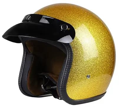 Casque de moto vintage rose brillant, casque ouvert homologué DOT, casque rétro pour motards, capace