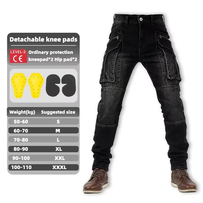 Nouveau pantalon de moto homme poches multiples pantalon Cargo jean d'équitation anti chute équipeme