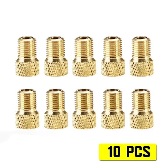 Valve de vélo en laiton, 10 pièces, capuchon adaptateur de Valve Presta à Schrader, couvercle anti-p