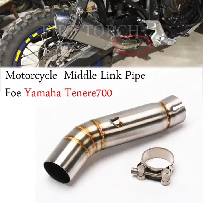 Sans lacet pour Yamaha Tenere700 Tenere 700 moto échappement silencieux évasion connexion en acier i