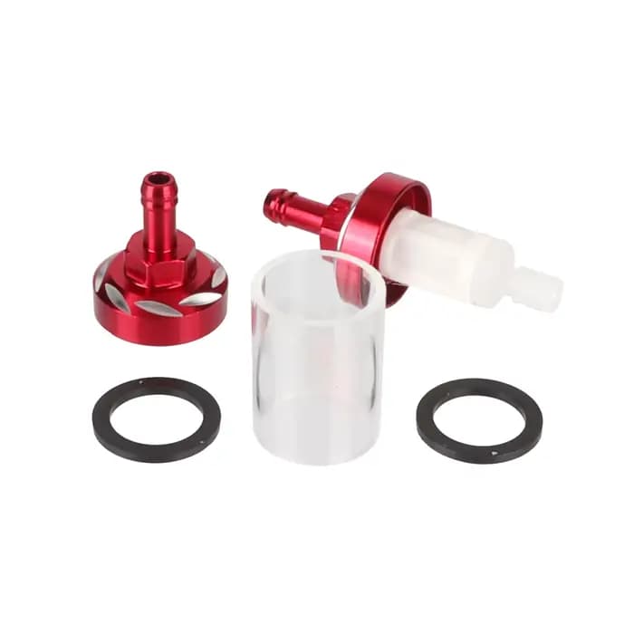 Filtre à essence universel en alliage d'aluminium CNC 8 mm pour motocross, dirt bike, ATV, buggy, qu