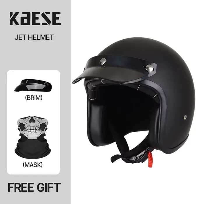 Casque de Moto Vintage ligne or noir coque ABS visage ouvert 3/4 casques de vélo Chopper classique C