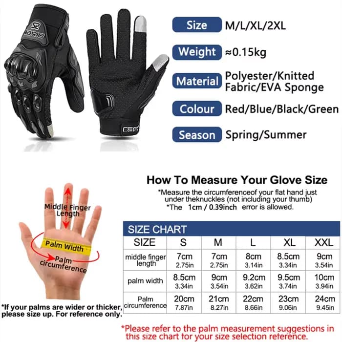 Gants de Moto Respirants à Doigts Complets, Résistants à l'Usure, pour Course de Motocross, Écran Ta